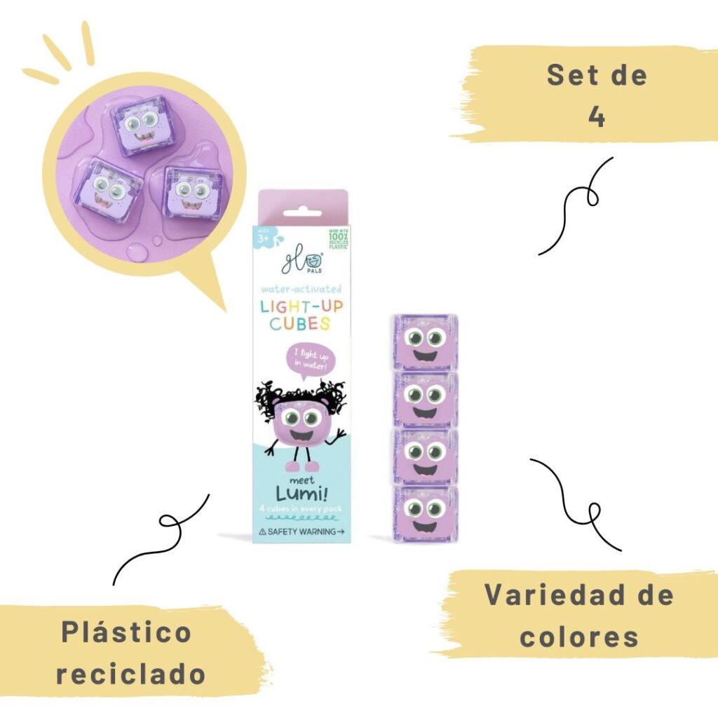 GloPals Cubos luz Colores set 4 ud - Imagen 2