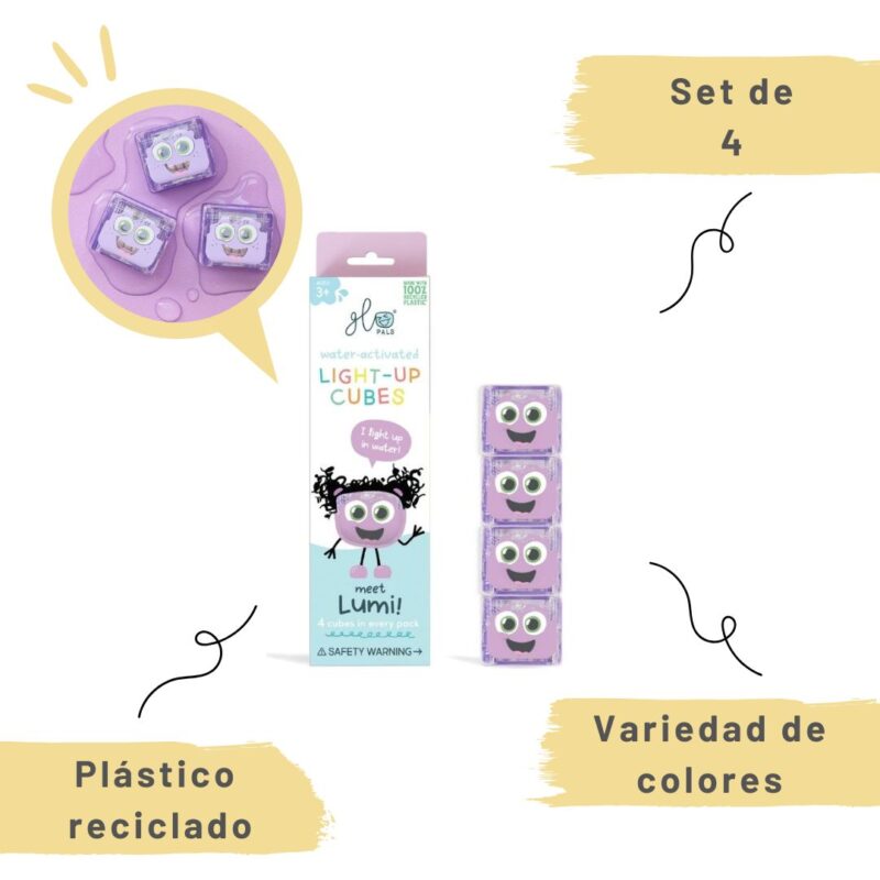 GloPals Cubos luz Colores set 4 ud - Imagen 2