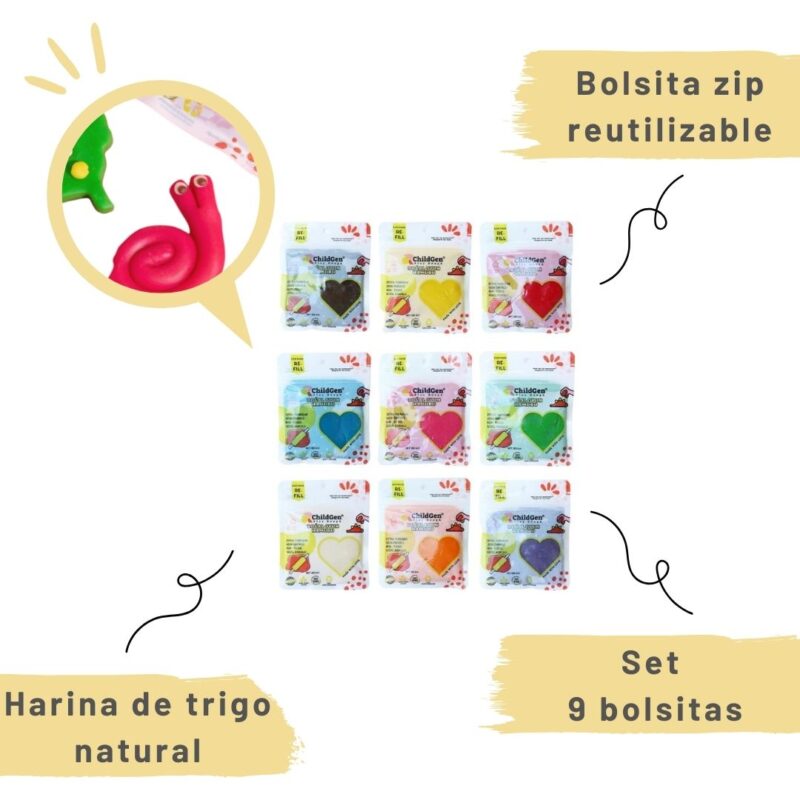 Set de 9 bolsitas de Masa para Modelar - Imagen 2