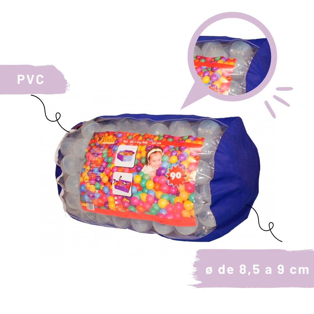 saco bolas transparente