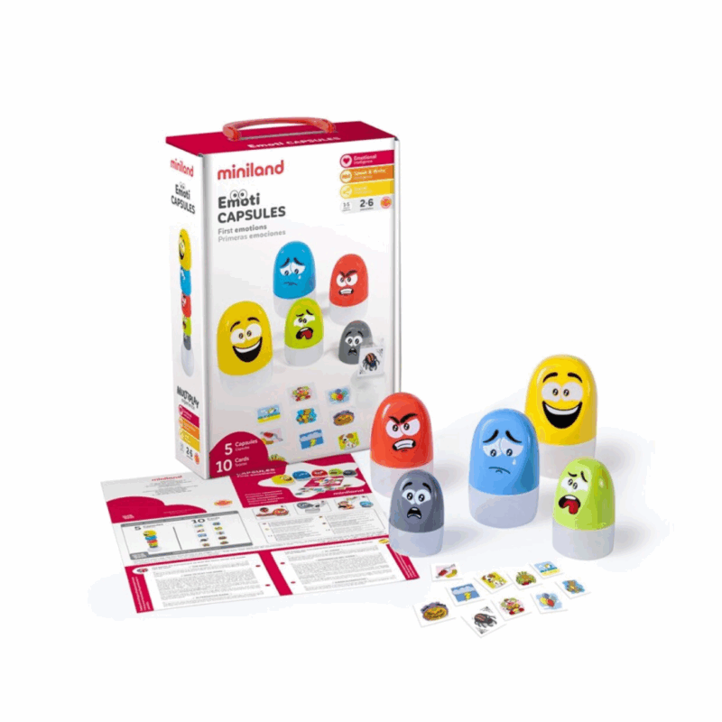 Emoticapsules Miniland para trabajar emociones en niños de 2 a 6 años