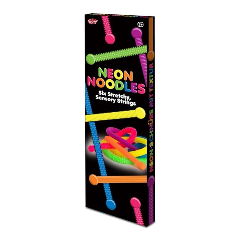 Fideos sensoriales de colores con texturas para niños, juguete flexible para estirar, apretar y estimular el desarrollo sensorial.