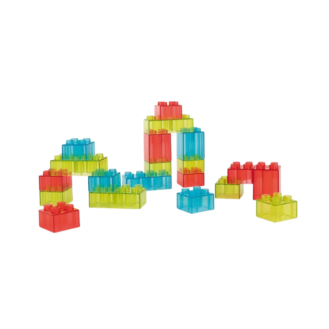 Juego de construcción translúcido