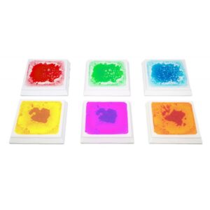 Bases Cuadradas con Líquido e Iluminación LED – Set de 6