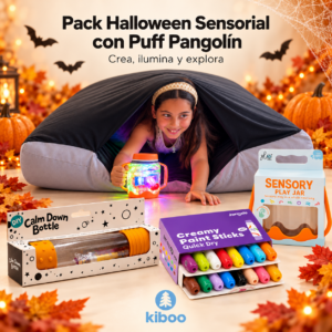 Pack Halloween Sensorial con Puff Pangolín